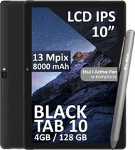 Таблет Android 10", 4GB 128GB, LTE, 8000 mAh, со тастатура и пенкало, црн