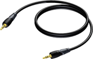 Kabllo audio Procab CLA716, jack 3.5mm në jack 3.5mm, 1.5m, e zezë
