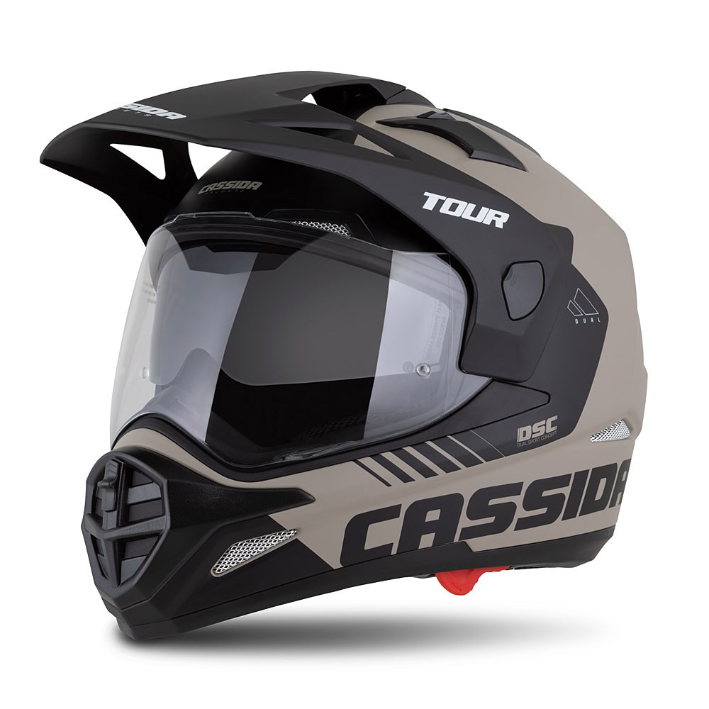 Kaskë moto CASSIDA Tour 2.0 Dual, polikarbonat, visor Pinlock ready, rërë mat e zezë