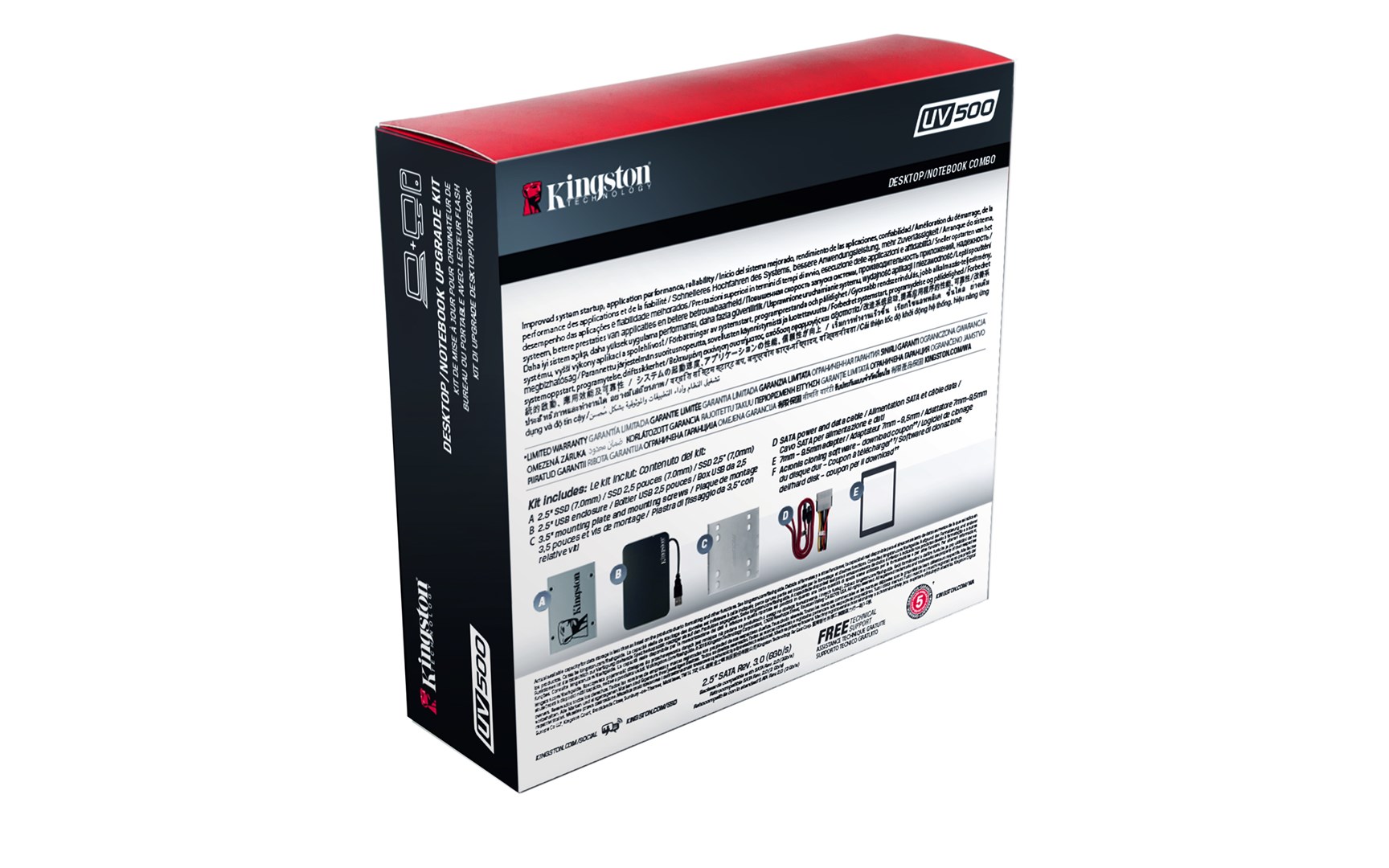Disk SSD Kingston UV500, 2.5", 1.92TB, SATA 6Gb/s