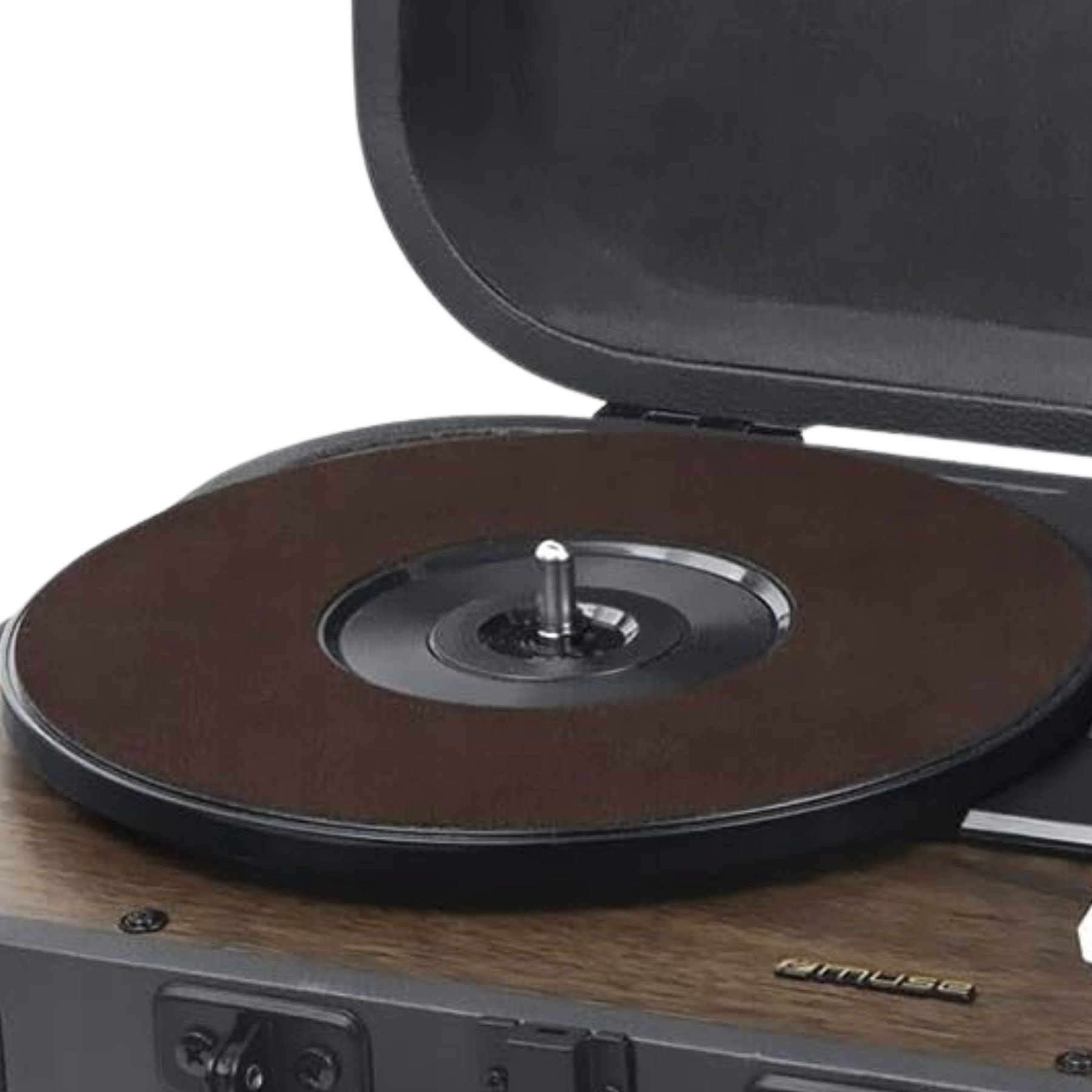 Gramafon Muse TURNTABLE MT-207 DGB, 3 shpejtësi, USB dhe Bluetooth, i zi