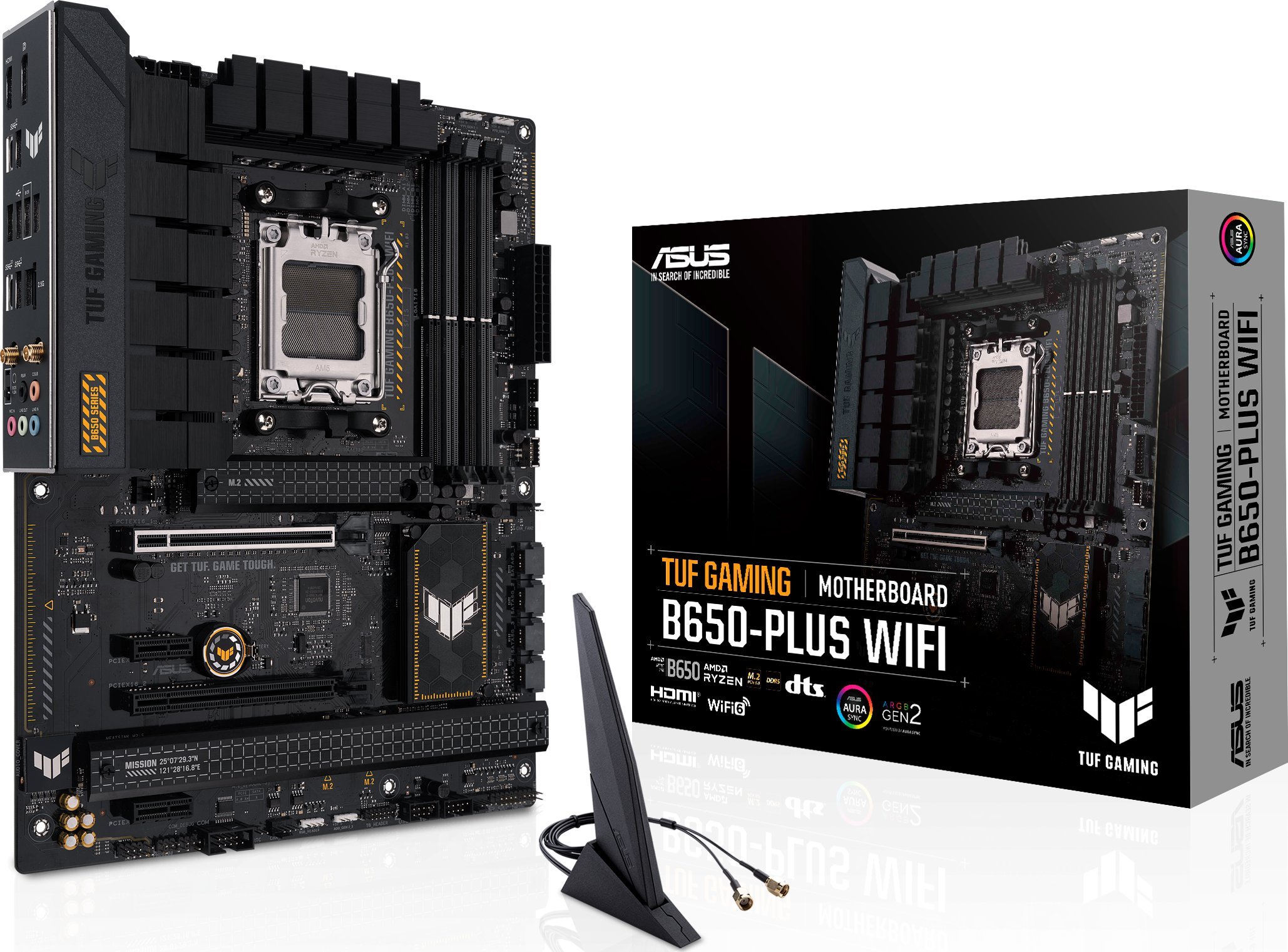 Motherboard Asus TUF GAMING B650 PLUS WIFI, DDR5, WiFi 6, e zezë