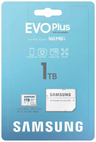 Karta e memories Samsung EVO Plus microSDXC 1TB, UHS-I U3, A2, V30, me adapter SD