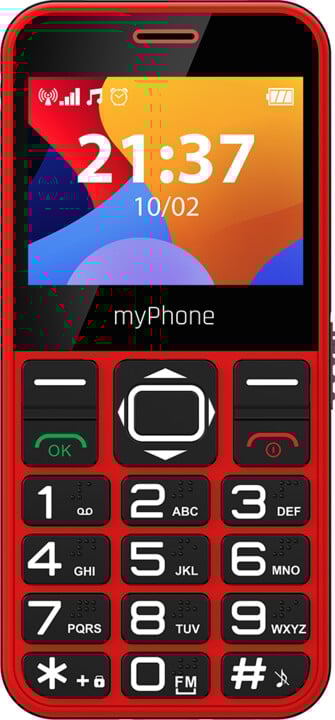Celular myPhone HALO 3, i kuqe + mbajtëse
