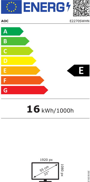 Monitor LED  AOC E2270SWHN 22"