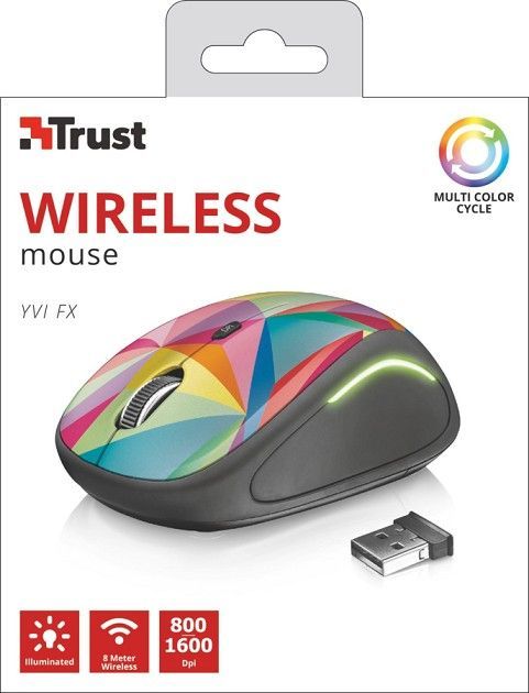 Maus Trust YVI, wireless, USB