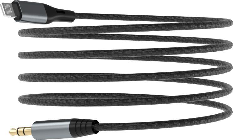 Kabllo audio Dudao L11PRO, Lightning - Mini Jack 3.5mm, 1m, gri