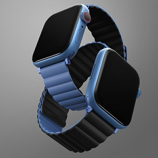 Rrip Uniq Revix Reversible Magnetic për Apple Watch 45/44/42mm, silikon, Caspian blue
