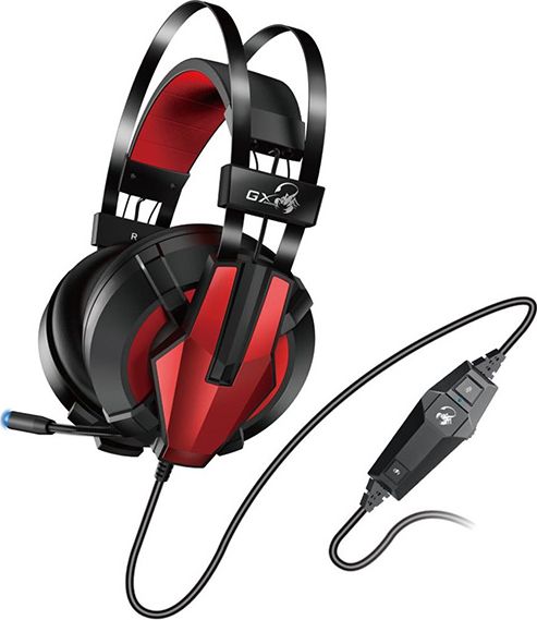Kufje gaming Genius HS-G710V, USB 7.1 surround + dridhje, të zeza / kuqe