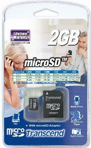 Transcend microSD Флеш Мемориска Картичка, 2 GB