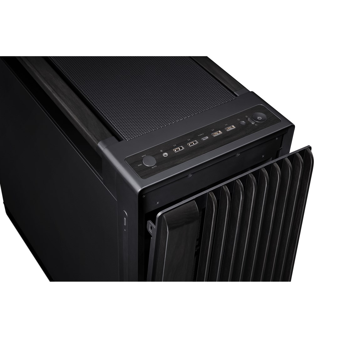 Kuti PC ASUS ProArt PA602 Wood Edition, mid tower, panel metalik, e zezë