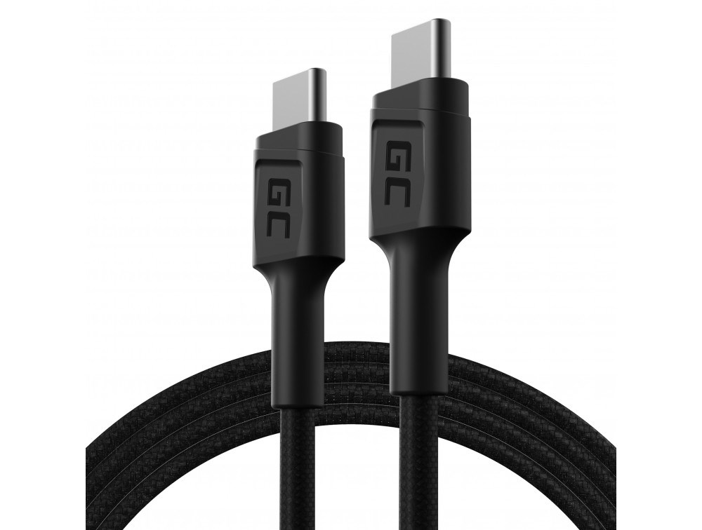 Kabllo Green Cell USB-C GC PowerStream, 1.2m, 60W, e zezë