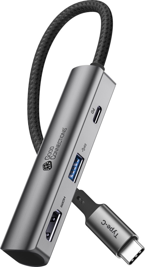 Hub USB Type-C Alcasa HUB-C002A, HDMI, 5 Gbit/s, antracit
