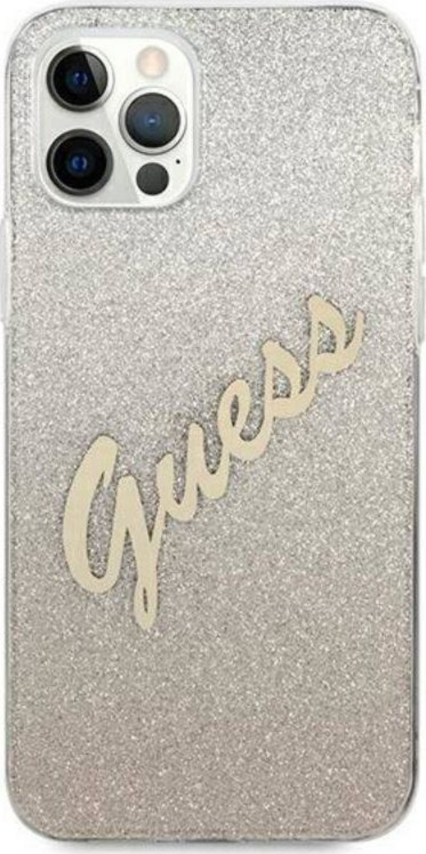 Mbrojtëse Guess Glitter për iPhone 12 Pro Max GUHCP12LPCUGLSGO, e artë