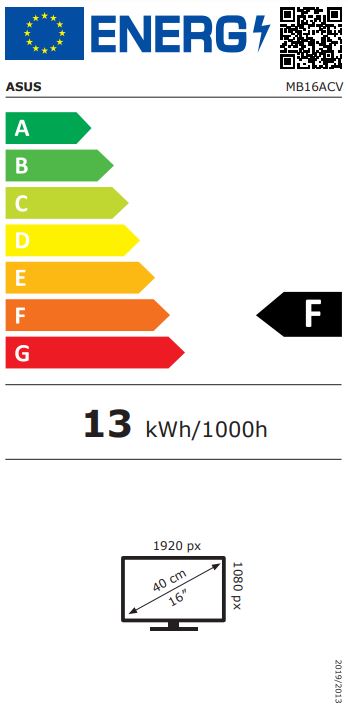 Monitor ASUS ZenScreen MB16ACV, 15,6", IPS, FHD, 60Hz, 5ms, i zi
