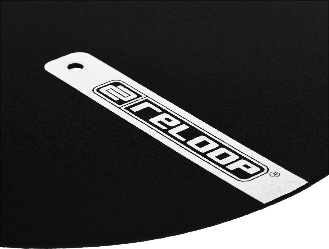 Slipmat për gramafon Reloop LIPMAT-RELOOP, profesional për DJ, i zi me logo