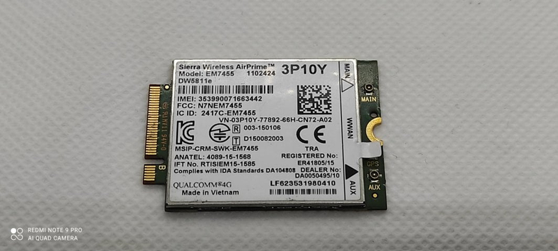 Kartë WWAN për laptop Dell E5270/E5570, 4G