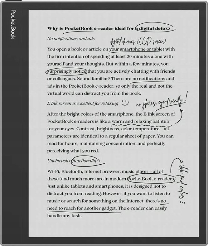 Lexues elektronik PocketBook InkPad Eo PB1042, ekran 10.3" E Ink Kaleido 3, 32GB, i bardhë
