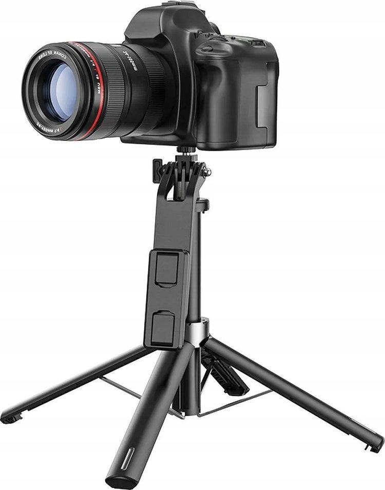 Selfie stick Hoco K21, tripod i zgjatueshëm, Bluetooth, aliazh alumini, i zi