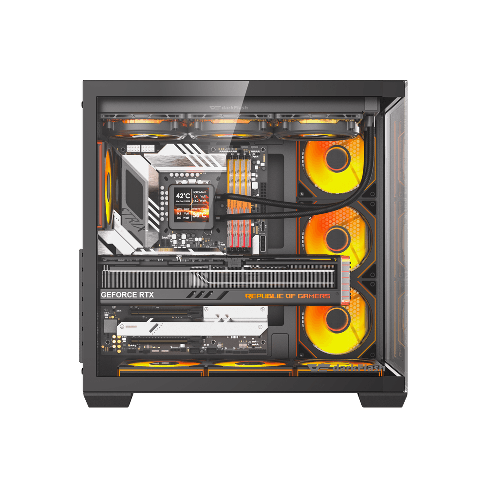 [OUTLET] Kasë Darkflash Case C280, Mid-Tower, e zezë