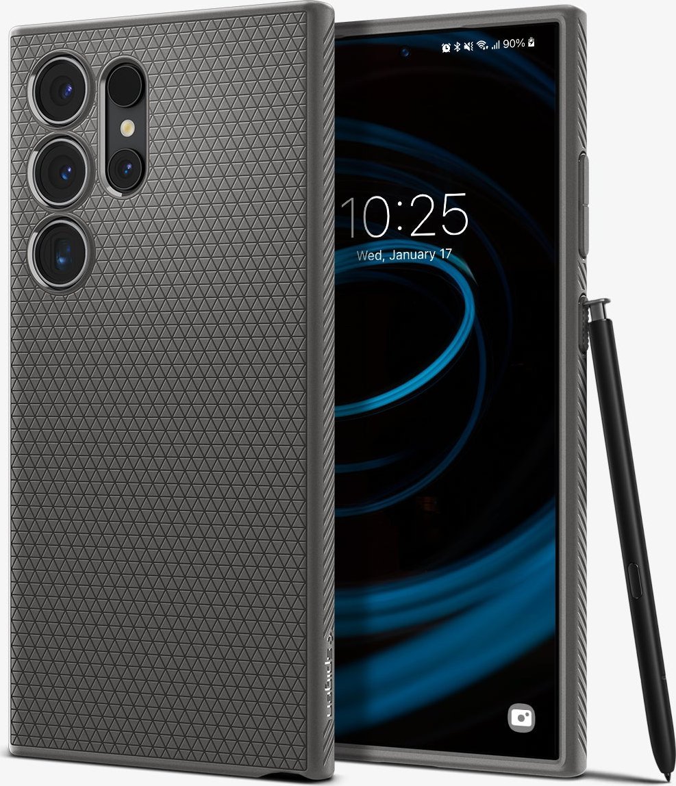 Mbulesë mbrojtëse Spigen Liquid Air, për Samsung Galaxy S24 Ultra, gri granit