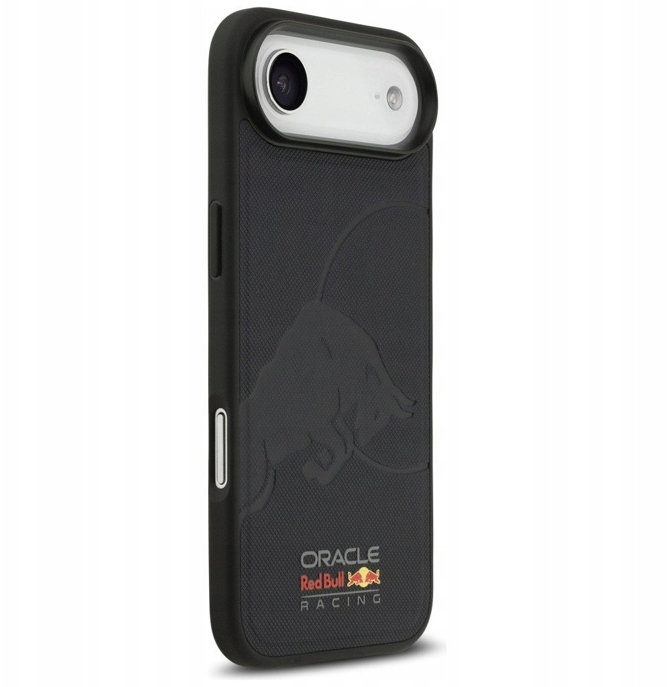 Mbulesë telefoni Red Bull Case Meshed Debossed Bull MagSafe për iPhone Air, plastike dhe lëkurë eko, blu navy