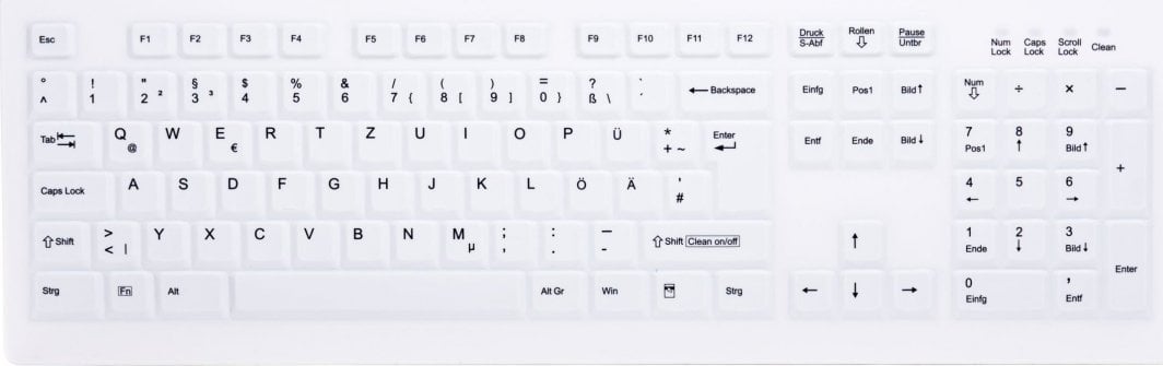 Tastierë Cherry, wireless, DE, e bardhë