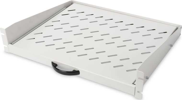 Raft tërheqës për kabinet 19" Digitus DN-19-TRAY-2-450, 2U, 450 mm, gri e hapur