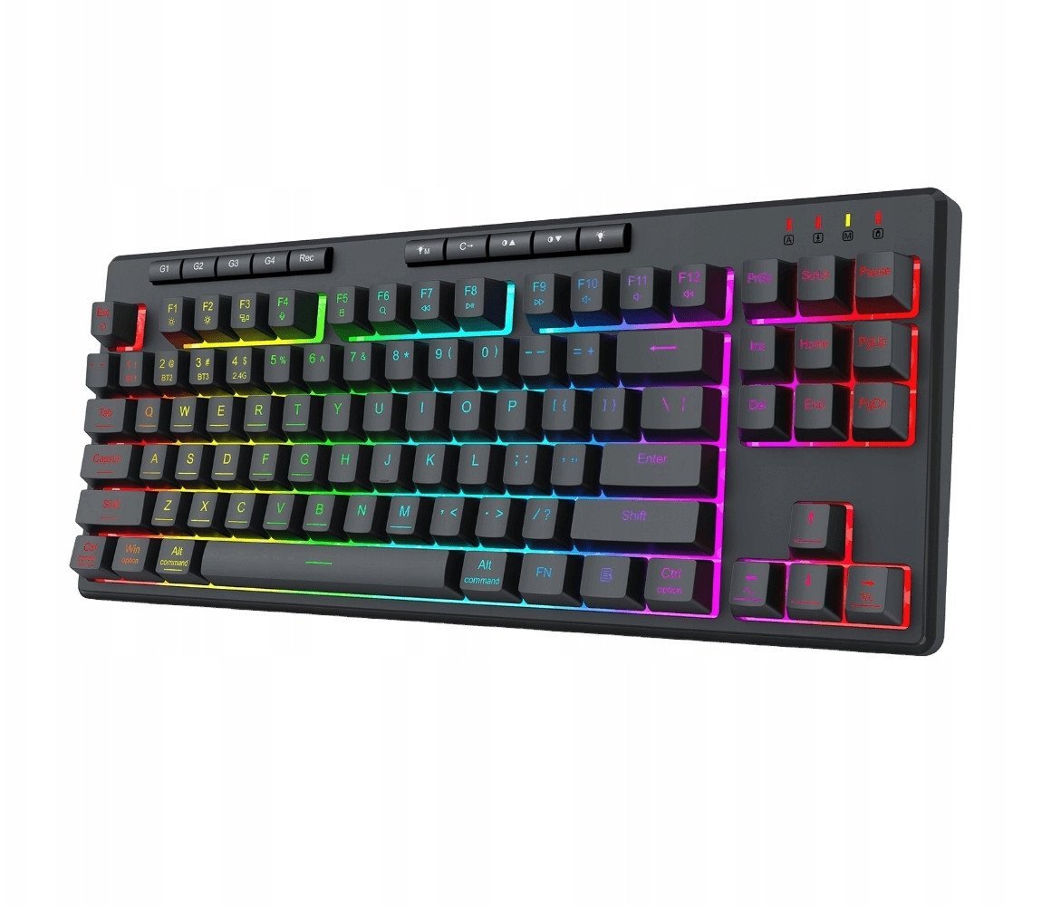 Tastierë gaming Redragon K516 PRO Shiva TKL, wireless, RGB, e zezë