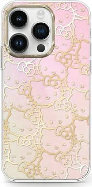 Mbulesë telefoni Hello Kitty IML Gradient Crowded Kitty Head për iPhone 11 XR, TPU, rozë blu