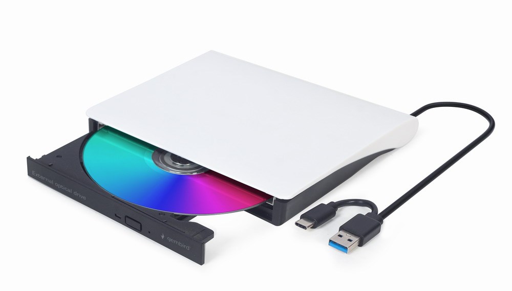 Disk optik i jashtëm Gembird DVD-USB-03, i bardhë