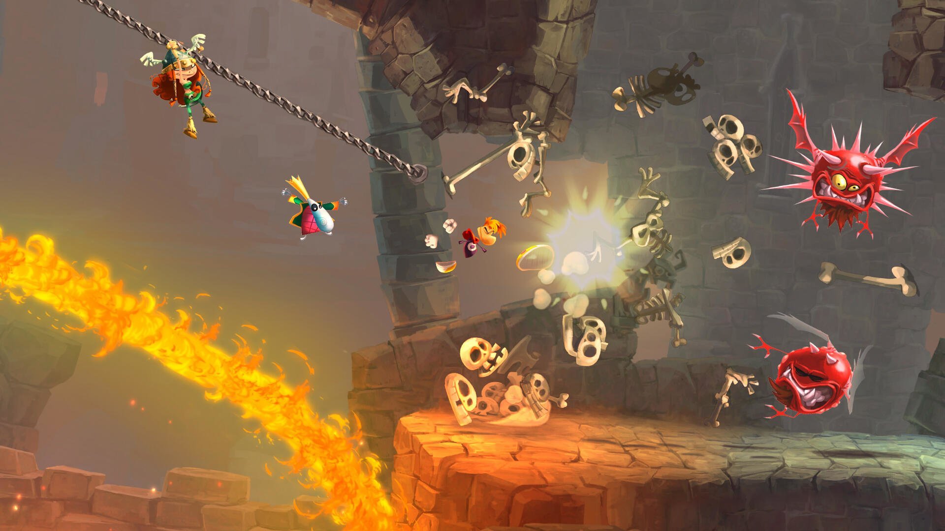 Lojë Xbox One Ubisoft Rayman Legends, platformë, multiplayer