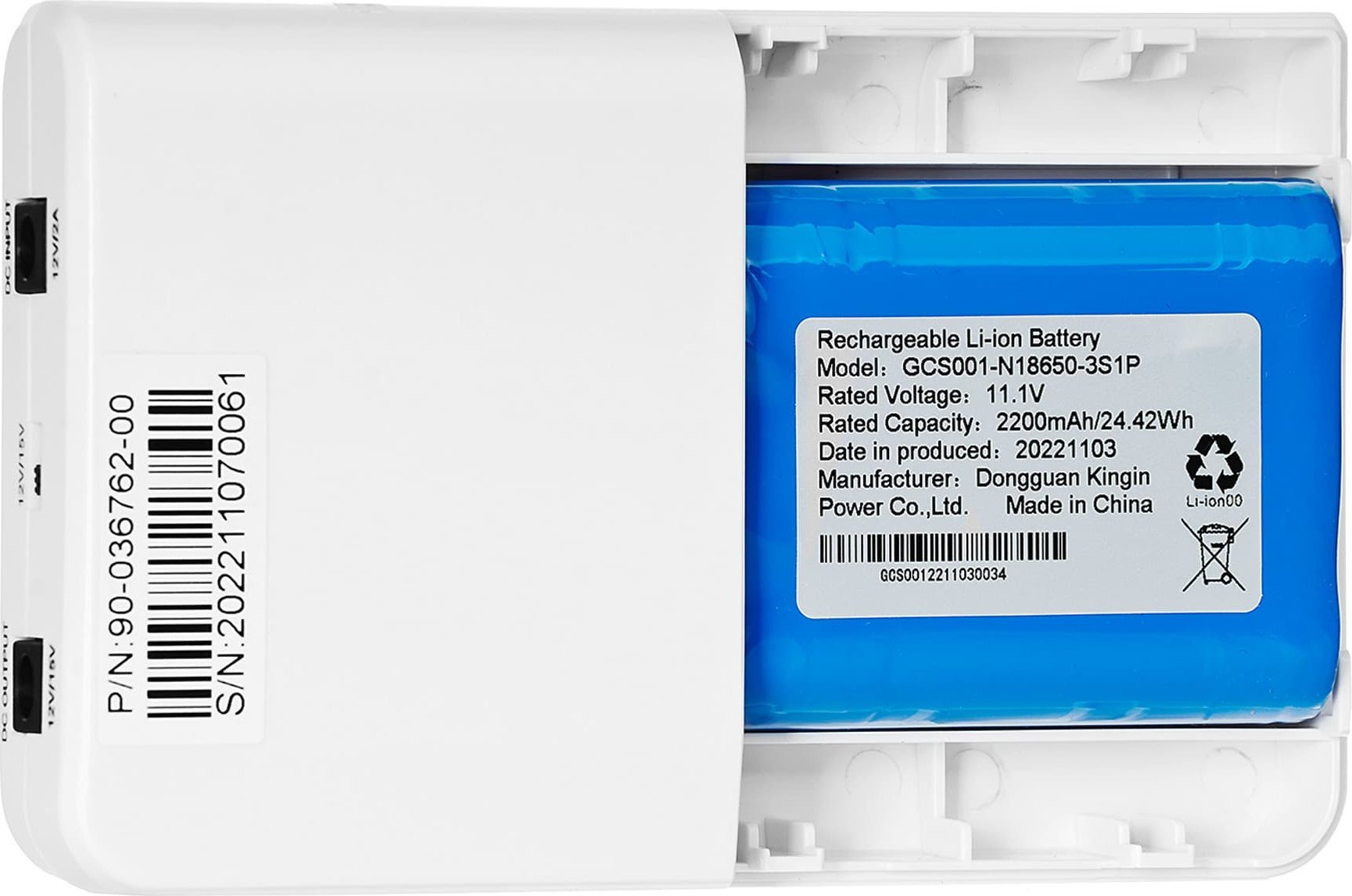 UPS me bateri EAST UPS18 DC, 18W, 12V 15V DC, i bardhë