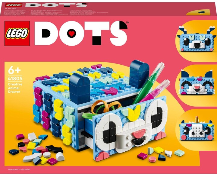 Set LEGO® DOTS 41805 Creative animal drawer, 643 pjesë