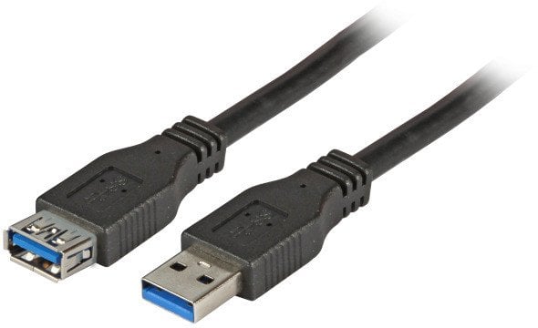 Kабел продолжен USB EFB Elektronik K5237.5, USB A во USB A, 5 m, црн