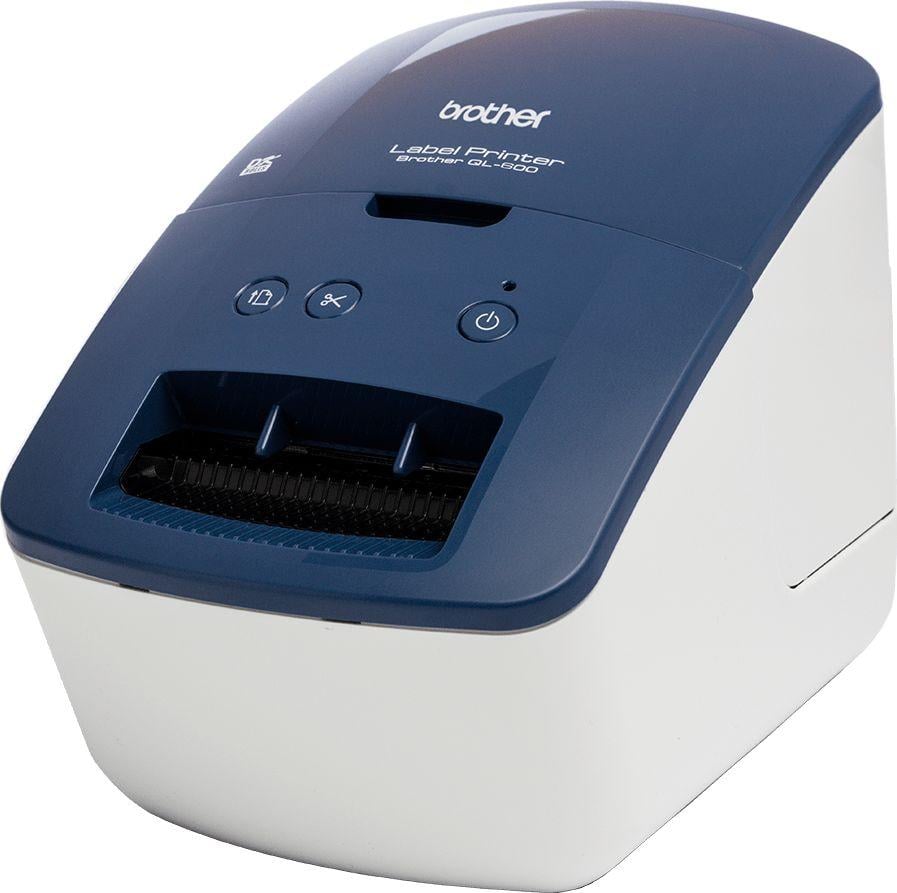 Printer etiketash Brother QL-600, USB, prerës i integruar, i bardhë