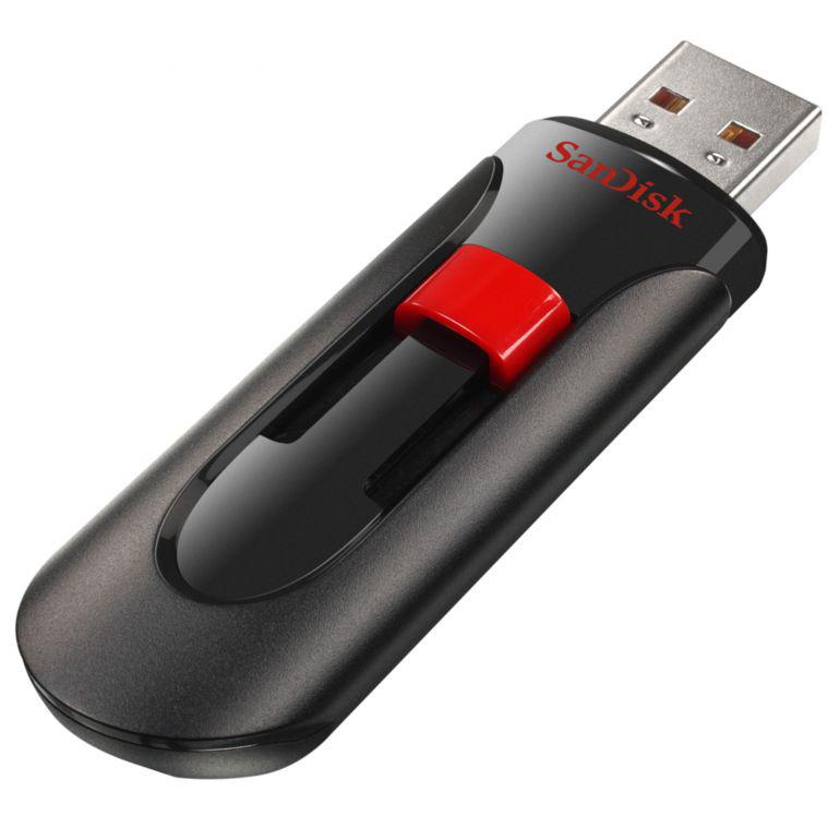USB SanDisk Cruzer Glide, 64GB, USB 2.0, e zezë e kuqe