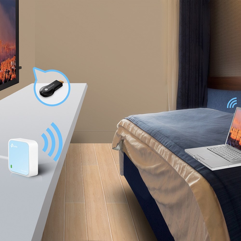 Router nano wireless TP-Link TL-WR802N, N300, 2.4GHz, i bardhë