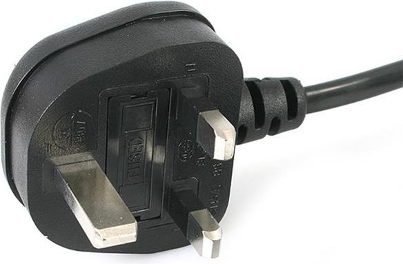 Кабел за енергија StarTech (PXTNB3SUK1M), UK BS 1363 - IEC 60320 C5 3 пин, 1м, црн