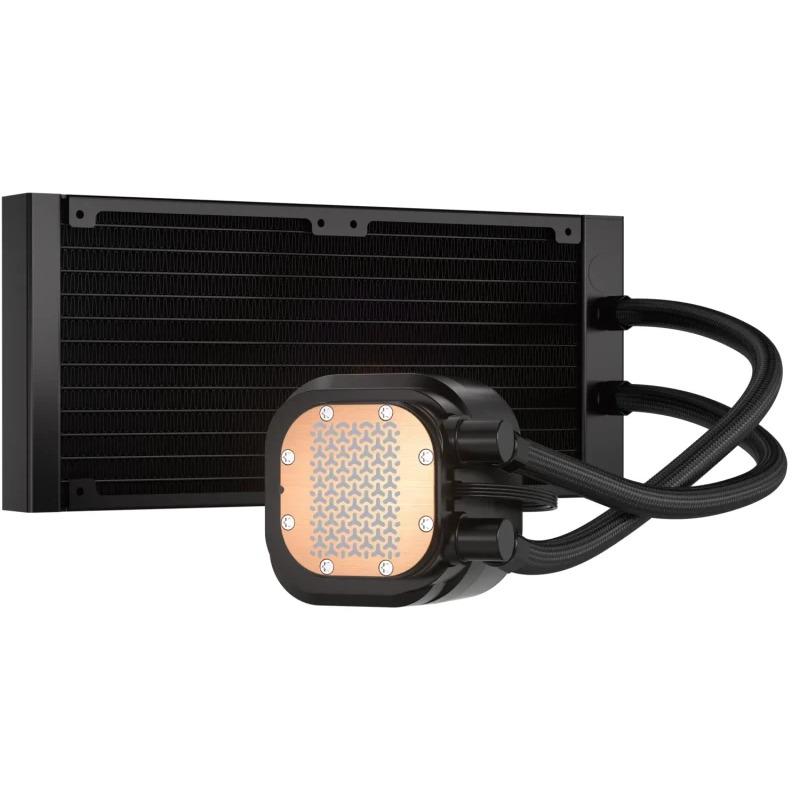 Ftohës ujor për CPU Corsair Nautilus 240 ARGB, radiator 240 mm, ventilatorë RS120 ARGB, i zi