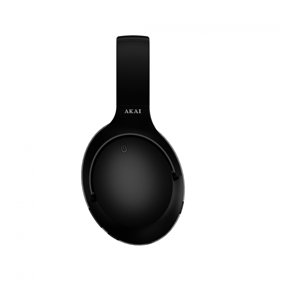 Kufje Over-Ear Akai BTH-P200ANC, Wireless Bluetooth, ANC, të zeza