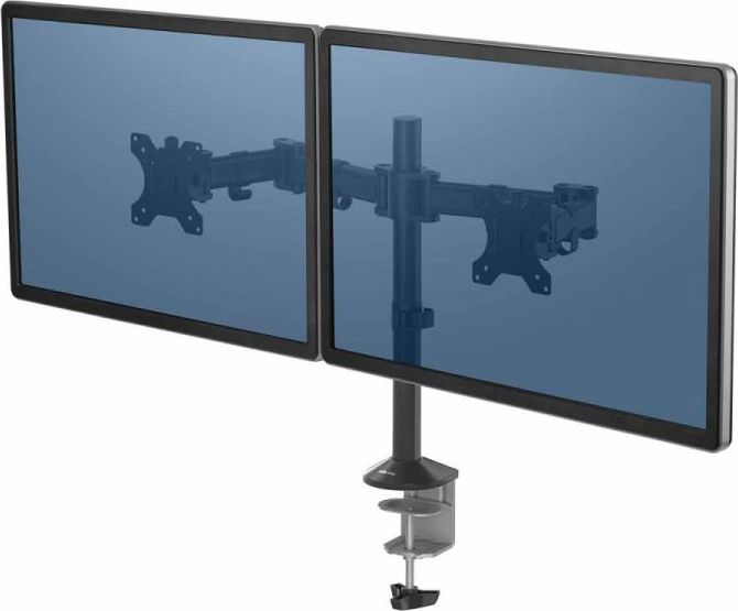 Krah monitori i dyfishtë Fellowes Reflex, deri 27", 8kg, i zi