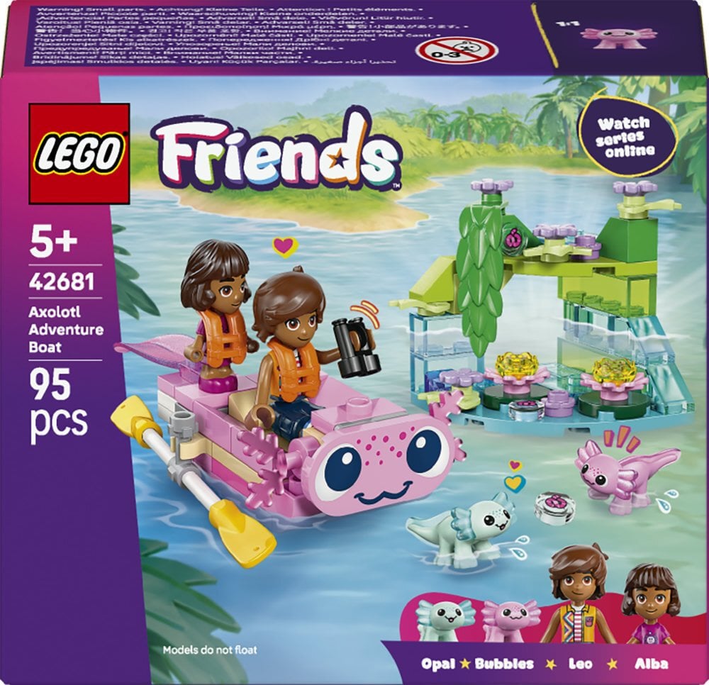 Set LEGO Friends Axolotl Adventure 42681, lojë ndërtimi kreative, shumëngjyrësh