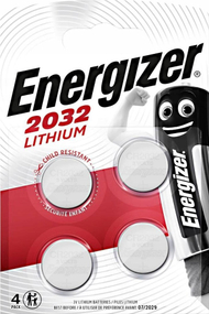 Bateri kopëse Energizer CR2032, litium, 240mAh, 3V, paketim 4 copë