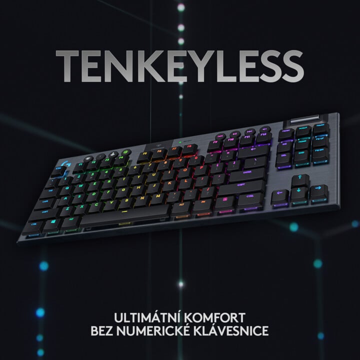 Tastierë Logitech G915 TKL Lightspeed, GL Clicky, US, e zezë