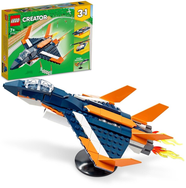 Set LEGO® Creator 3in1 31126 Supersonic jet, 215 pjesë