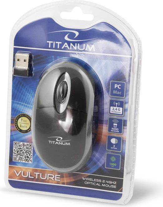 Maus Esperanza Titanum, wireless, USB, i zi dhe i hirt
