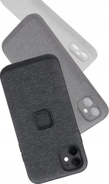 Kuti mbrojtëse Peak Design Everyday Fabric për iPhone 15, SlimLink magnetik, përputhshme me MagSafe, gri charcoal