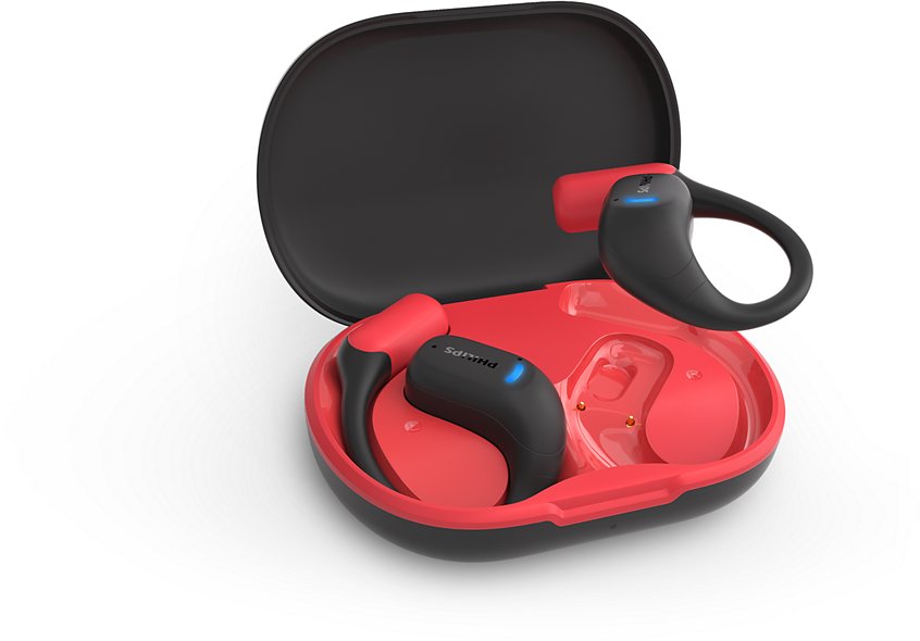 Kufje sportive Philips TAA6709, true wireless open ear, IP55, të zeza