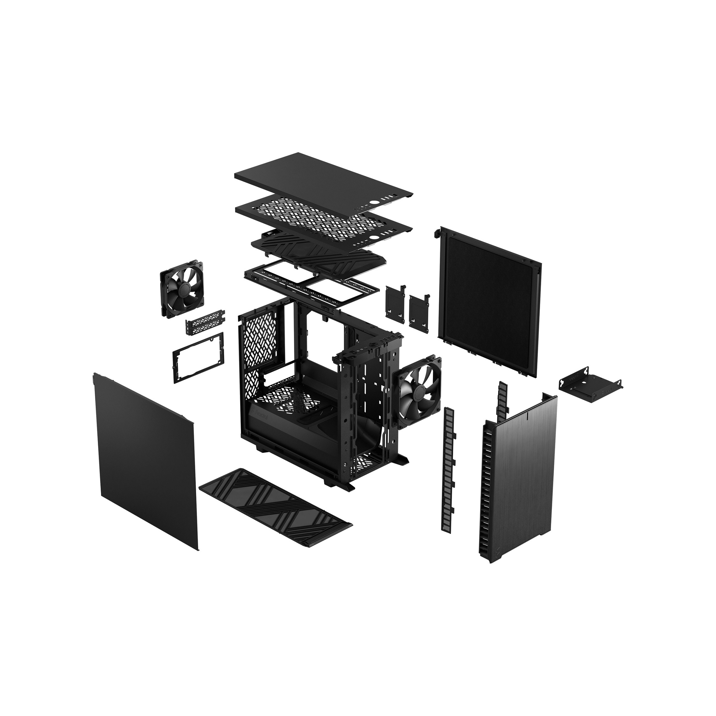 Kasë Fractal Design Define 7 Nano Black Solid, Mini ITX, e zezë